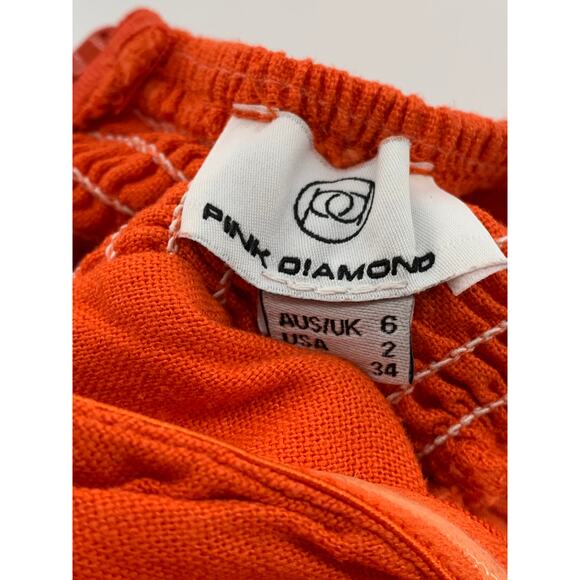 PINK DIAMOND Women's Orange Twist-Knot Cutout Strapless Maxi Dress SZ S - Picture 9 of 10